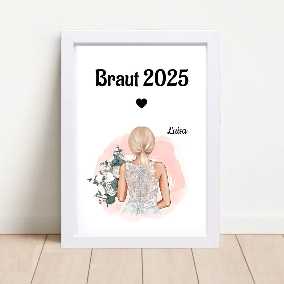 Braut Poster Geschenkidee personalisiert - Cantty