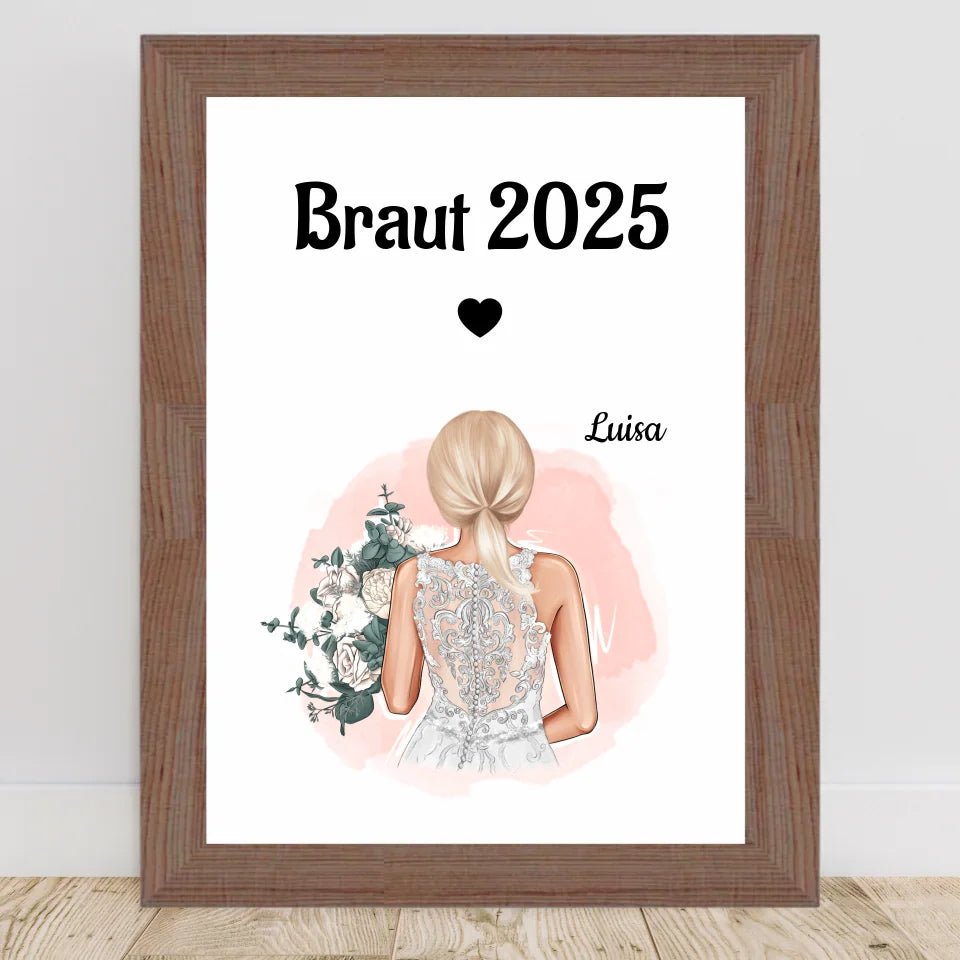 Braut Poster Geschenkidee personalisiert - Cantty