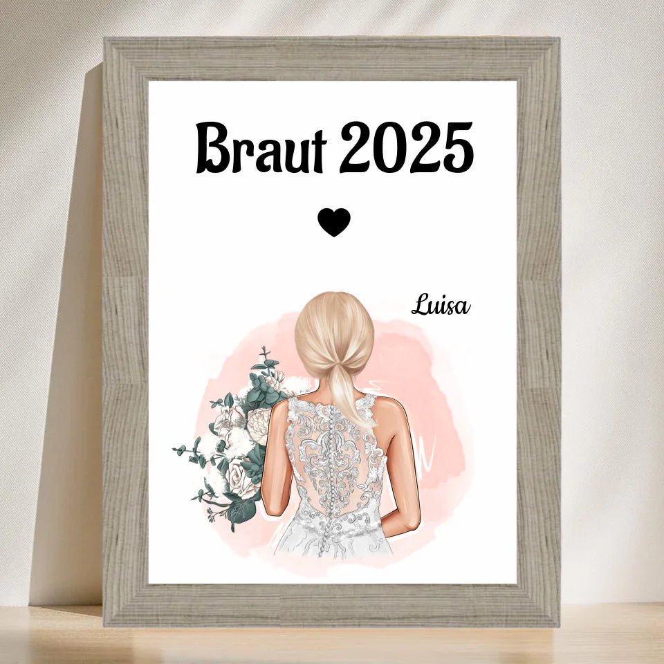 Braut Poster Geschenkidee personalisiert - Cantty