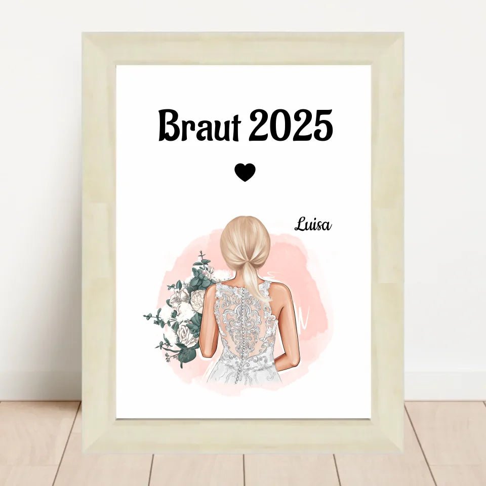 Braut Poster Geschenkidee personalisiert - Cantty