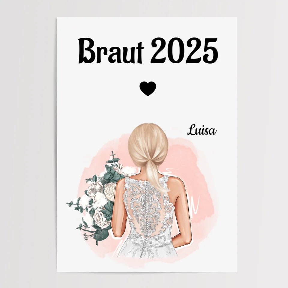 Braut Poster Geschenkidee personalisiert - Cantty