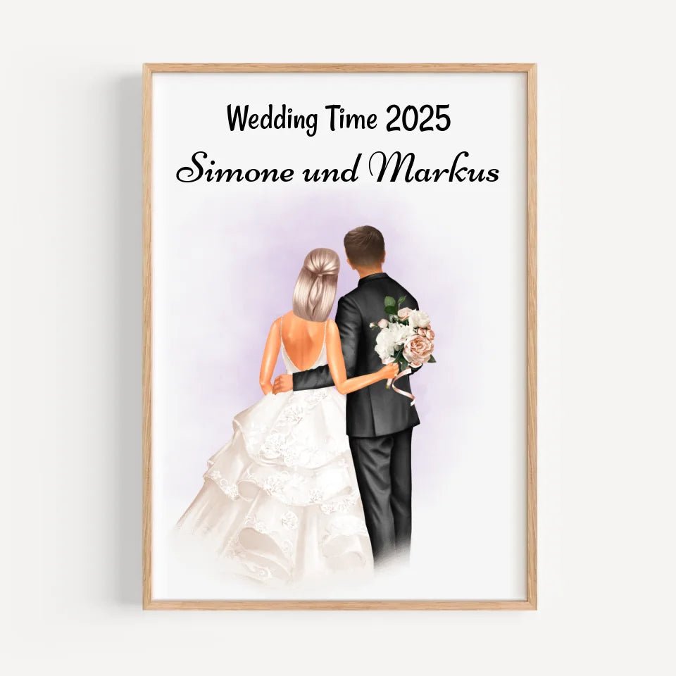 Spontanes Hochzeit Geschenk Poster Braut und Bräutigam - Cantty