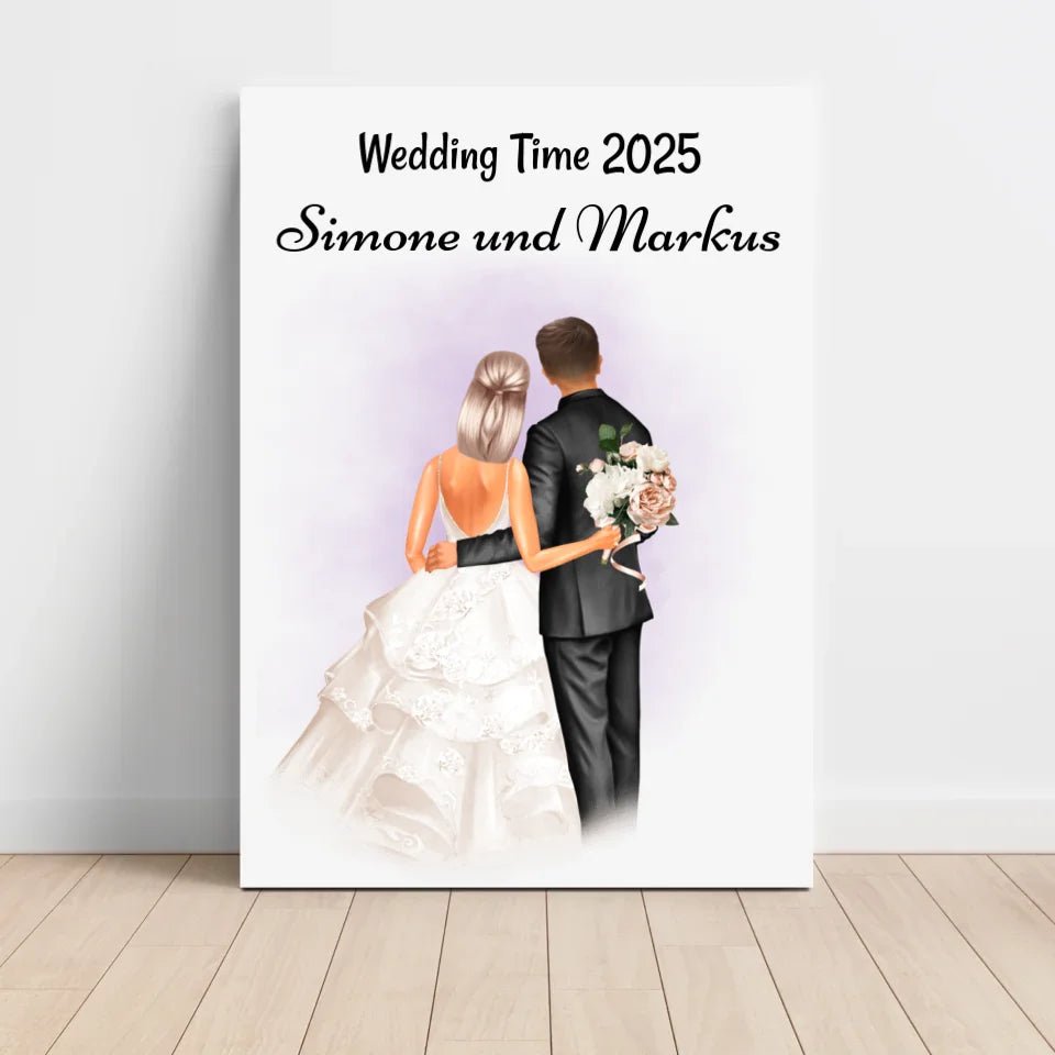 Spontanes Hochzeit Geschenk Poster Braut und Bräutigam - Cantty