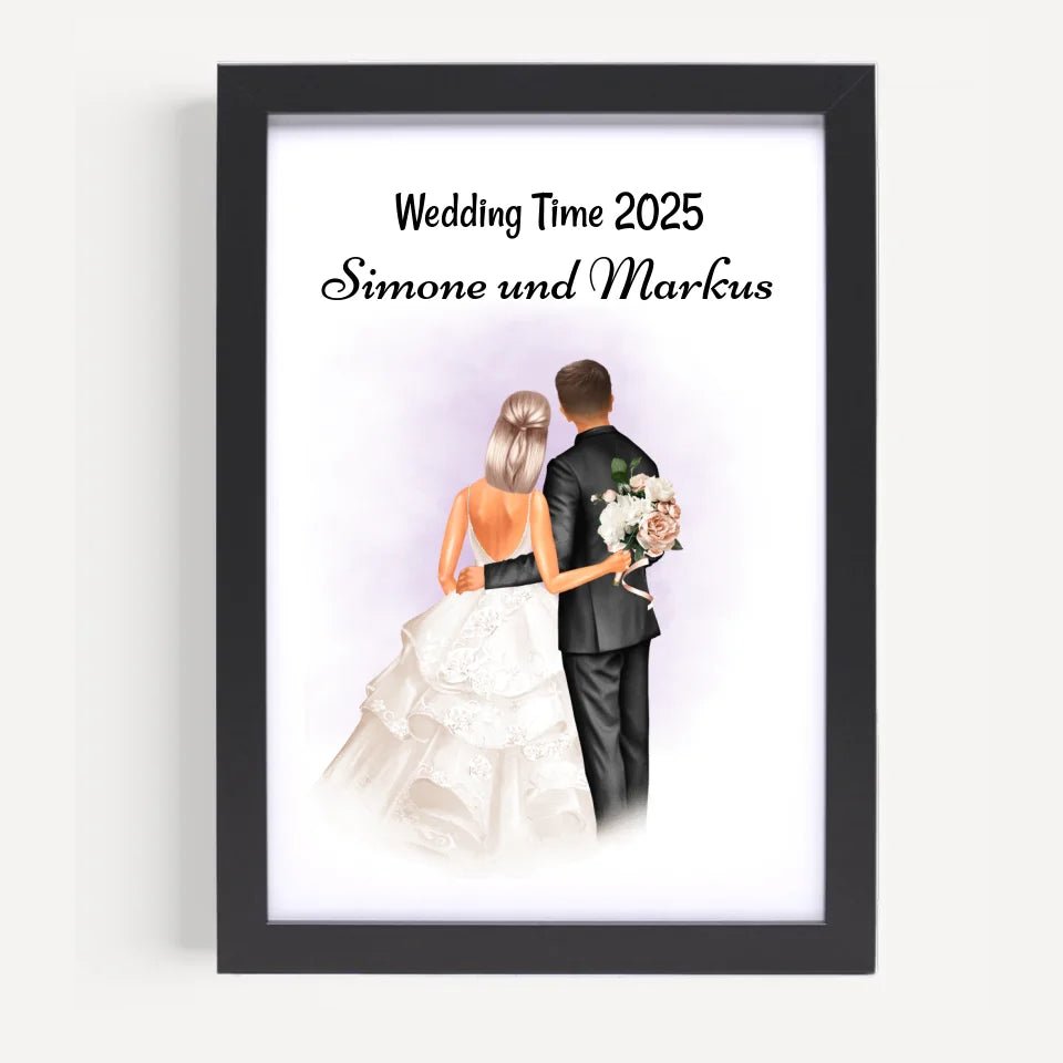 Spontanes Hochzeit Geschenk Poster Braut und Bräutigam - Cantty