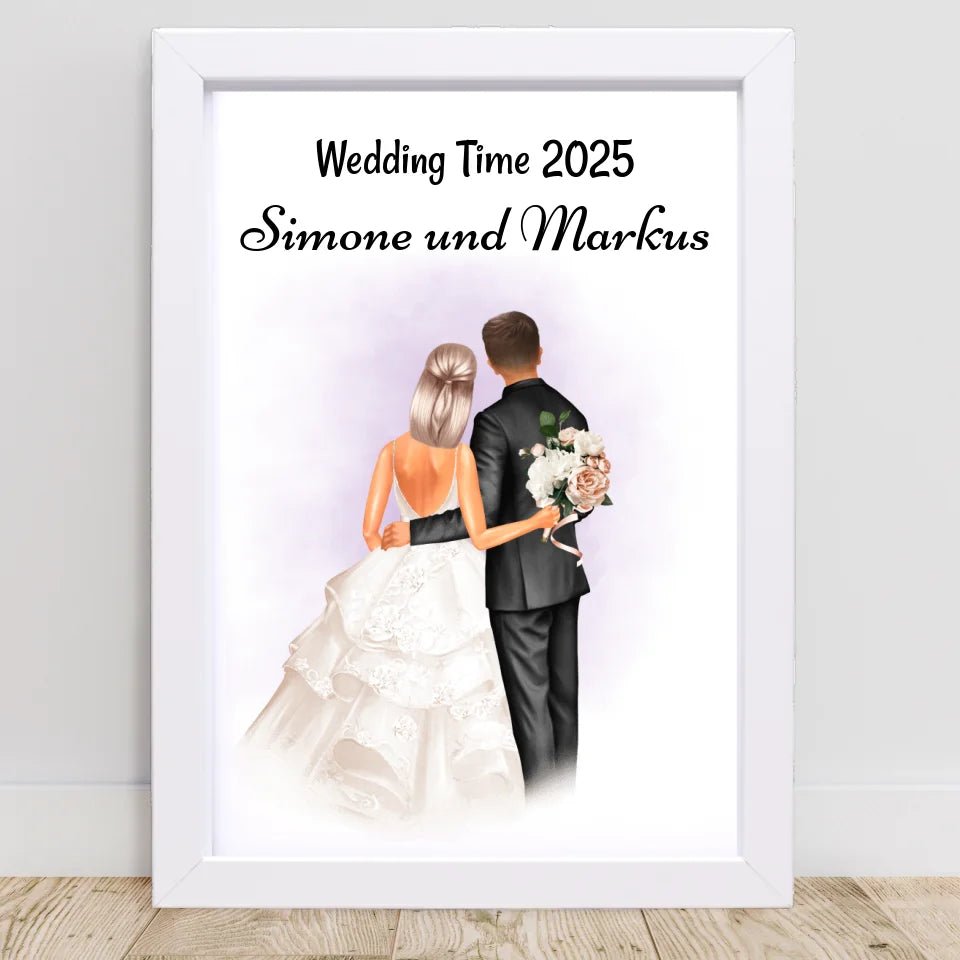 Spontanes Hochzeit Geschenk Poster Braut und Bräutigam - Cantty