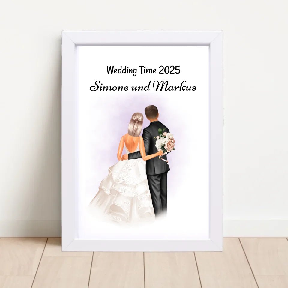 Spontanes Hochzeit Geschenk Poster Braut und Bräutigam - Cantty