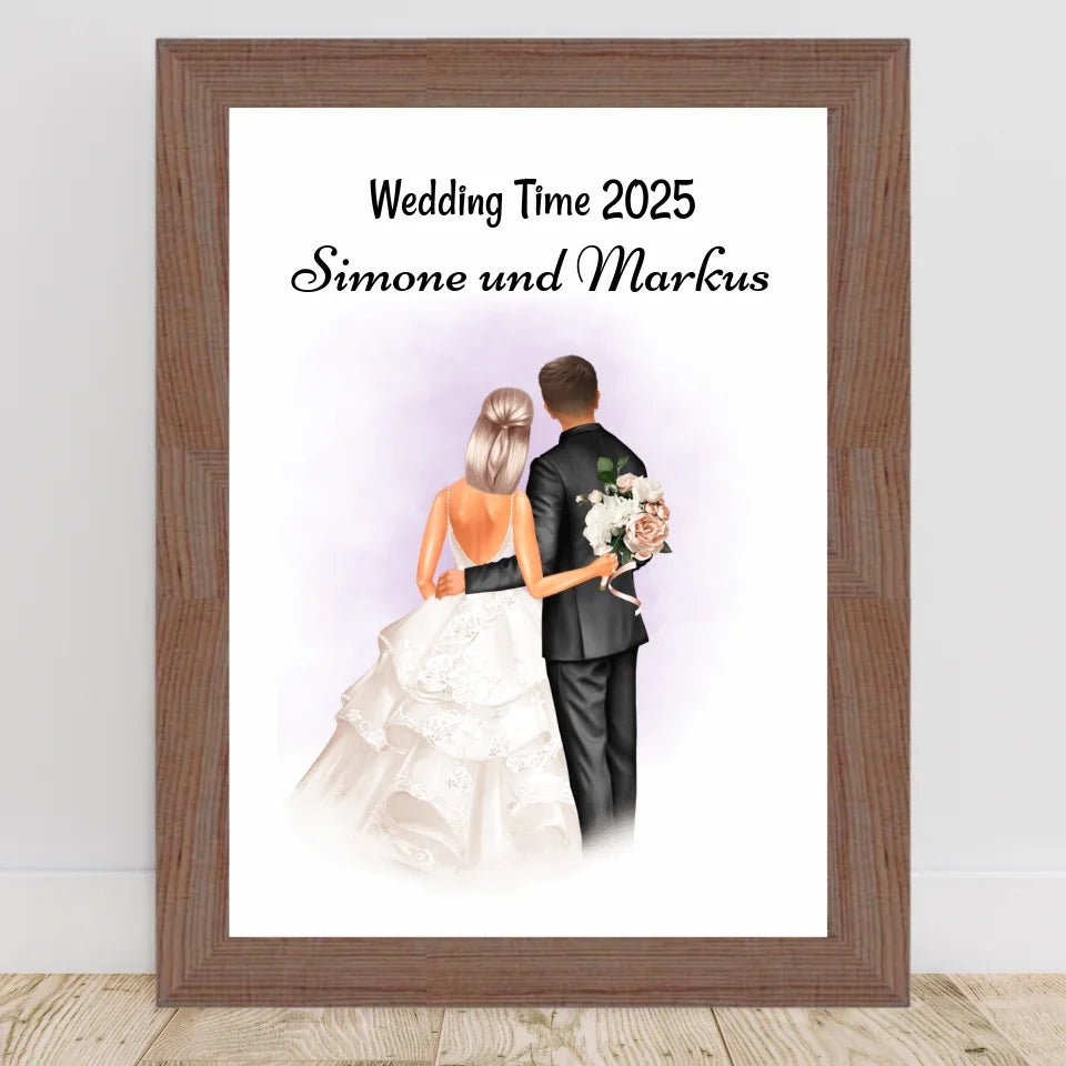 Spontanes Hochzeit Geschenk Poster Braut und Bräutigam - Cantty