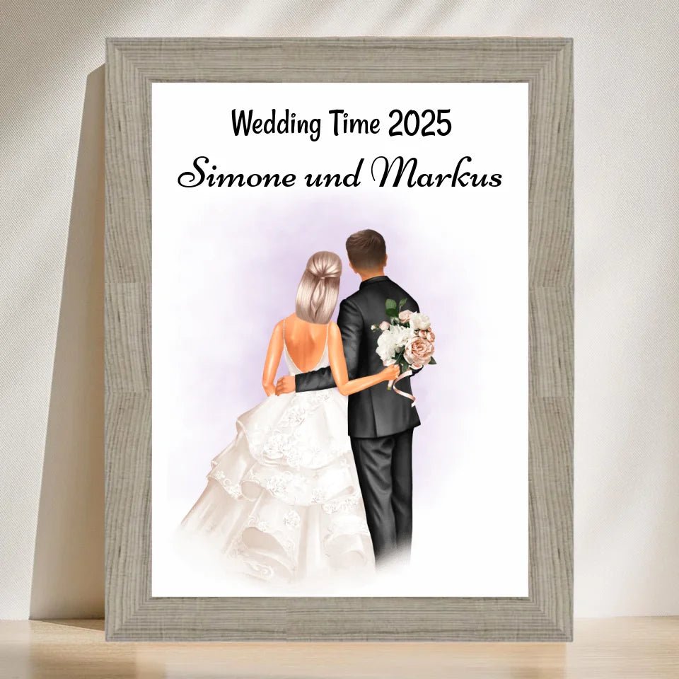 Spontanes Hochzeit Geschenk Poster Braut und Bräutigam - Cantty