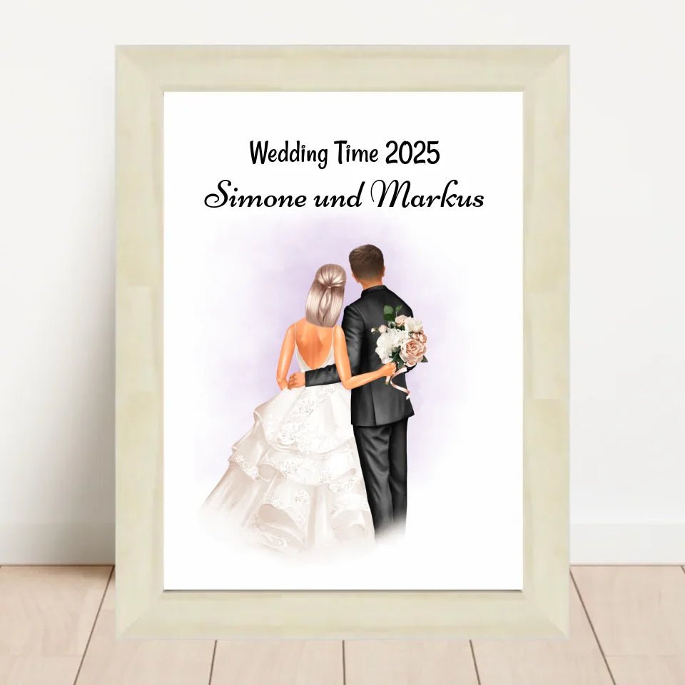 Spontanes Hochzeit Geschenk Poster Braut und Bräutigam - Cantty