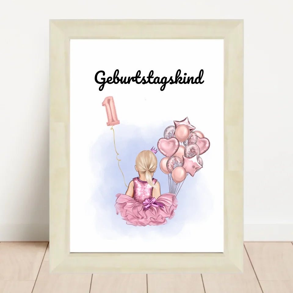 Last Minute 1. Geburtstag Geschenk Mädchen Bild - Cantty
