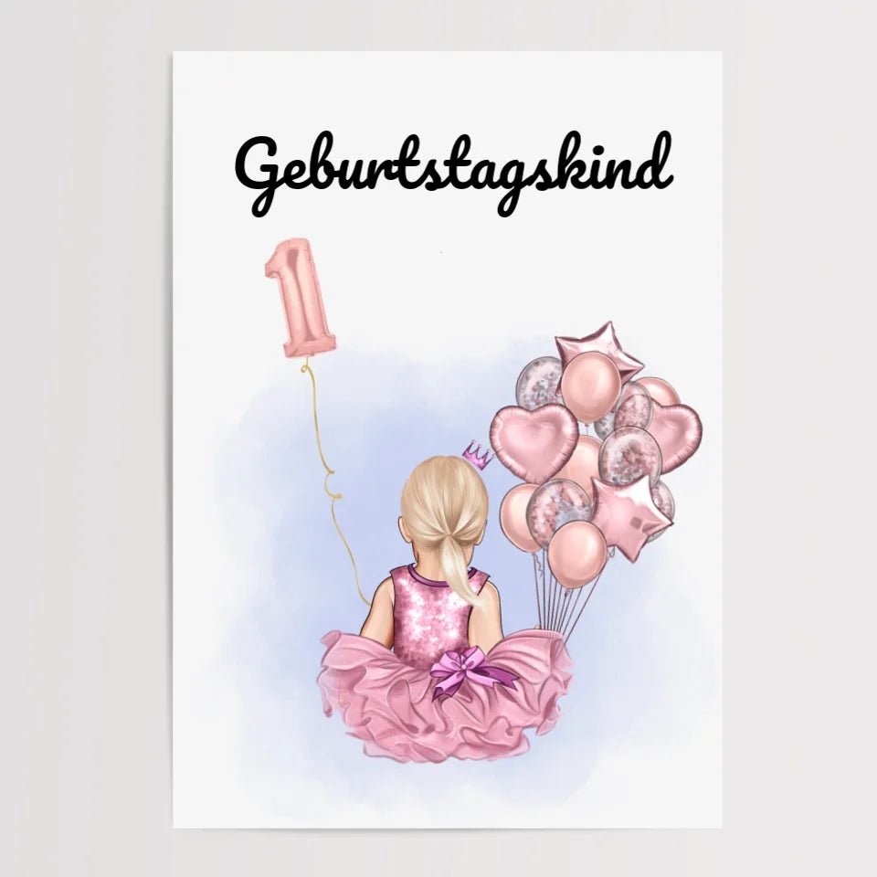 Last Minute 1. Geburtstag Geschenk Mädchen Bild - Cantty