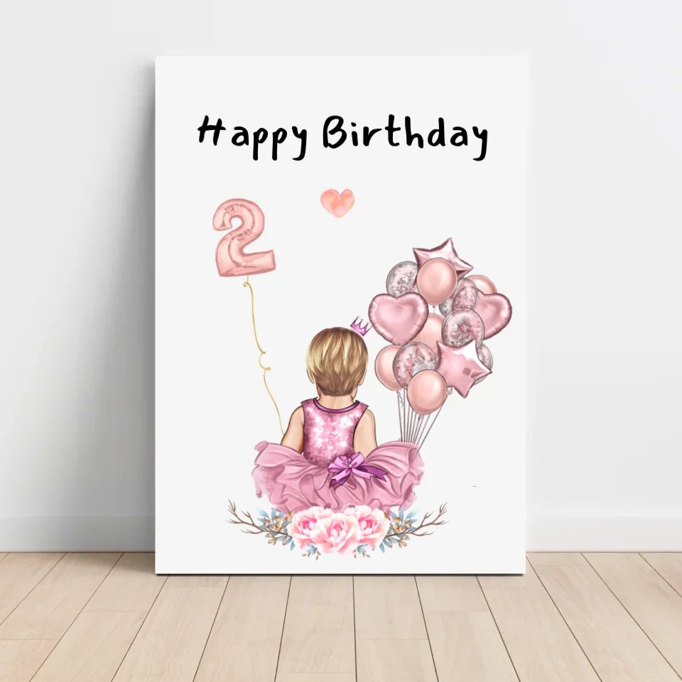 Gastgeschenk Poster 2. Geburtstag Mädchen - Cantty
