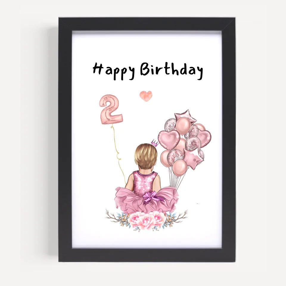 Gastgeschenk Poster 2. Geburtstag Mädchen - Cantty