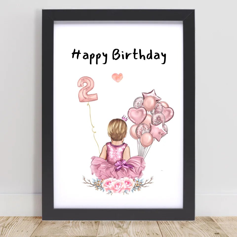 Gastgeschenk Poster 2. Geburtstag Mädchen - Cantty