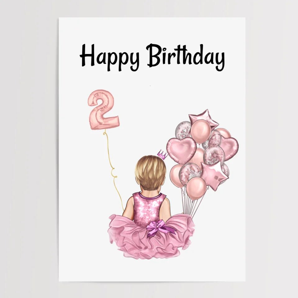 2. Geburtstag Mädchen Poster Geschenk personalisiert - Cantty