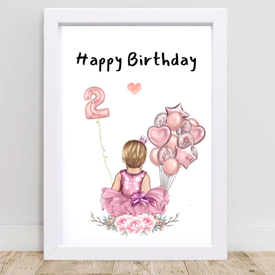 Gastgeschenk Poster 2. Geburtstag Mädchen - Cantty
