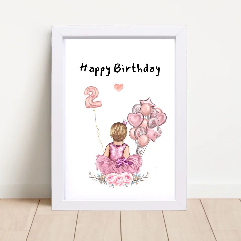 Gastgeschenk Poster 2. Geburtstag Mädchen - Cantty