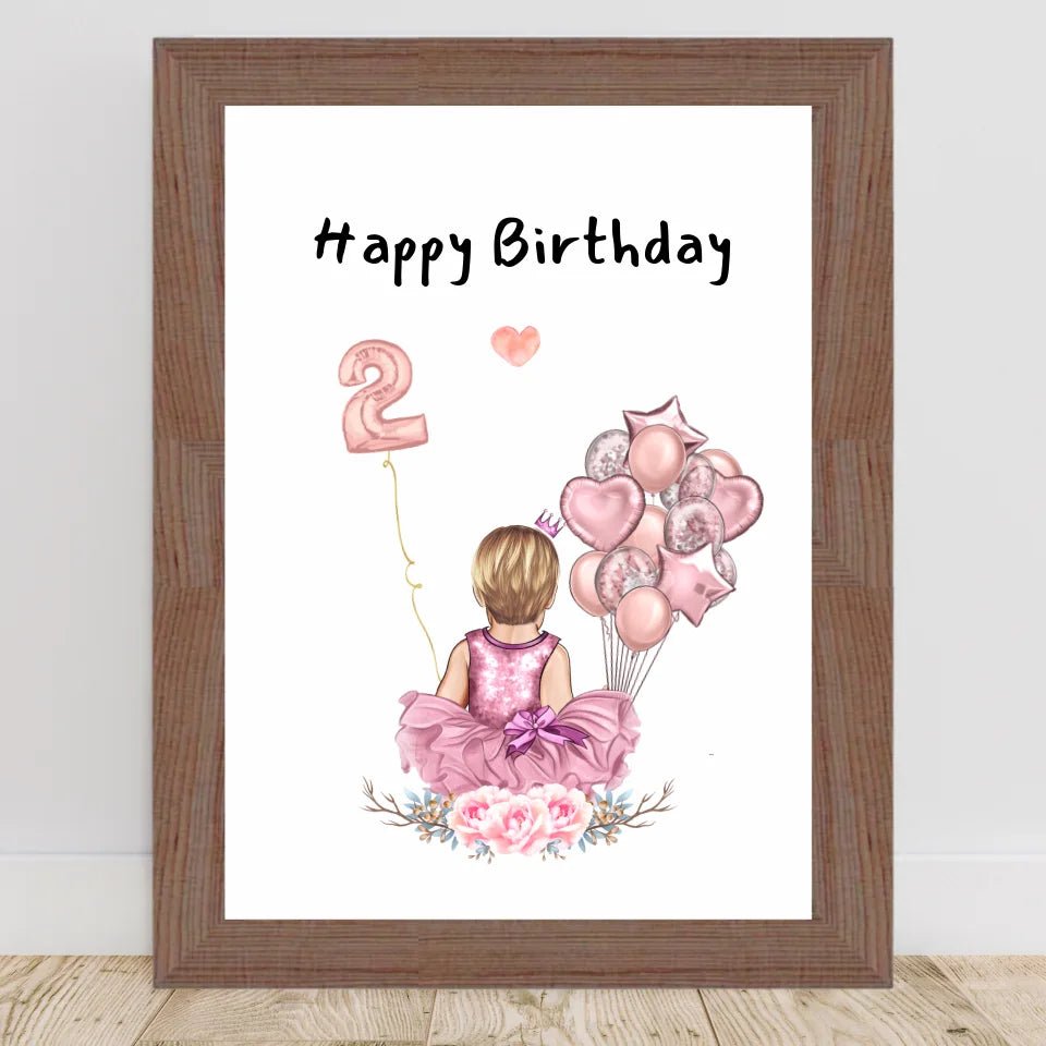 Gastgeschenk Poster 2. Geburtstag Mädchen - Cantty