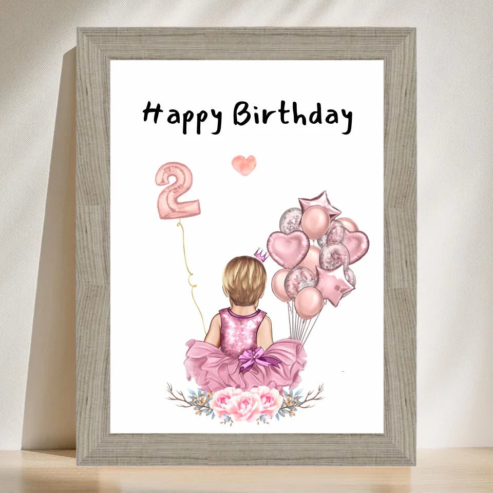Gastgeschenk Poster 2. Geburtstag Mädchen - Cantty
