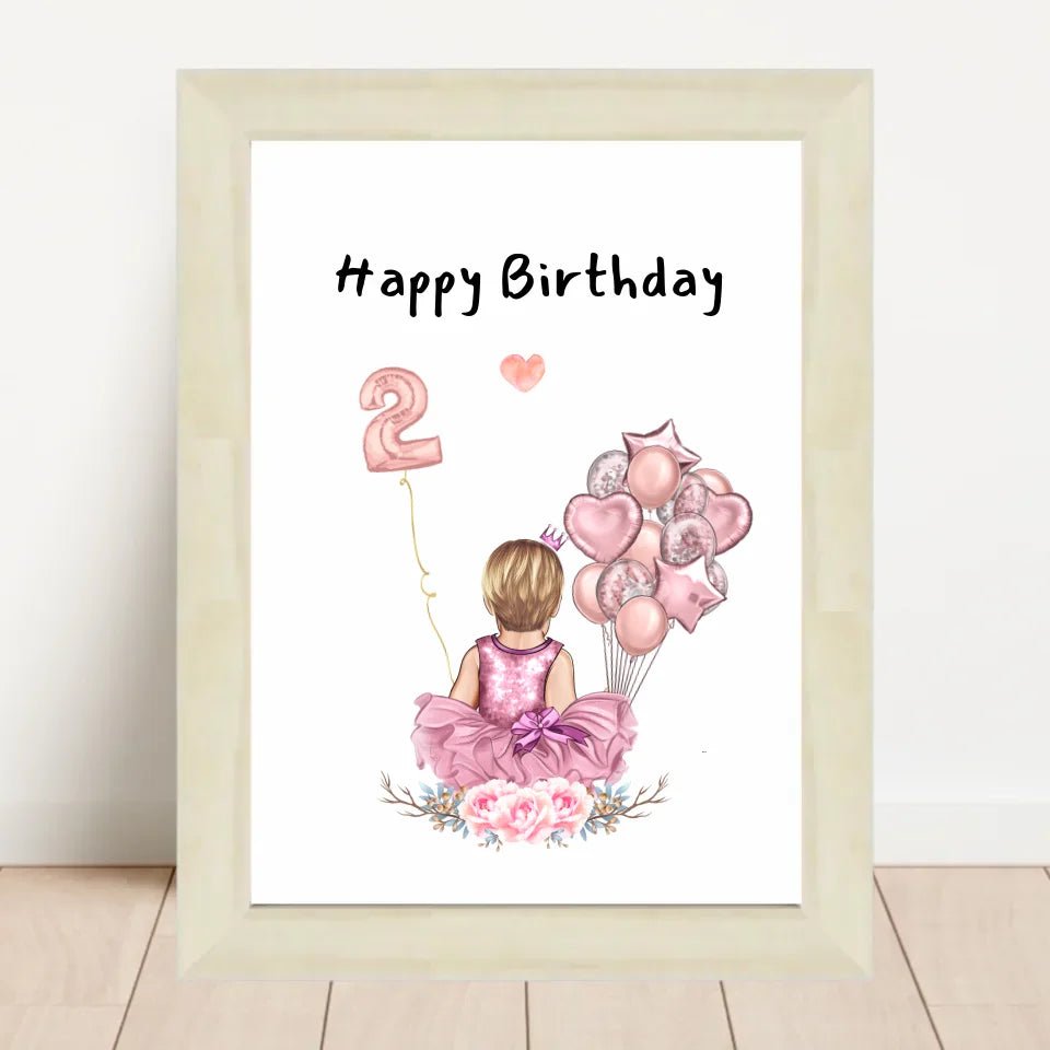 Gastgeschenk Poster 2. Geburtstag Mädchen - Cantty
