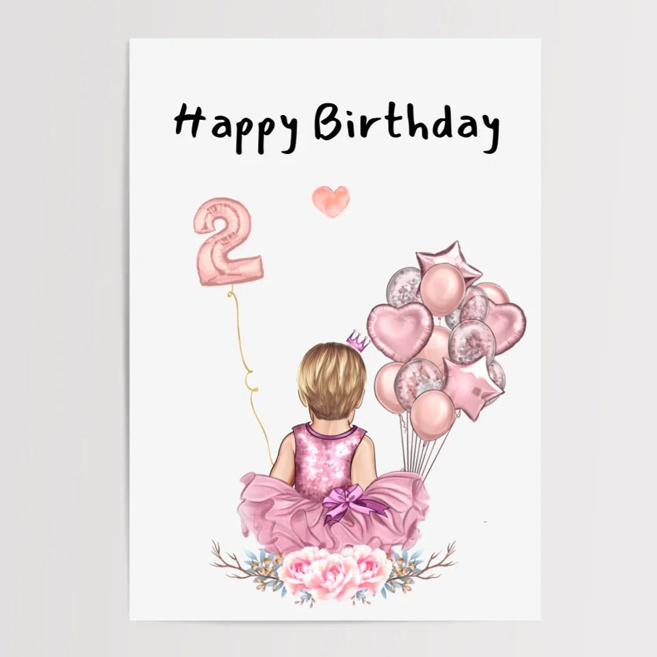 Gastgeschenk Poster 2. Geburtstag Mädchen - Cantty