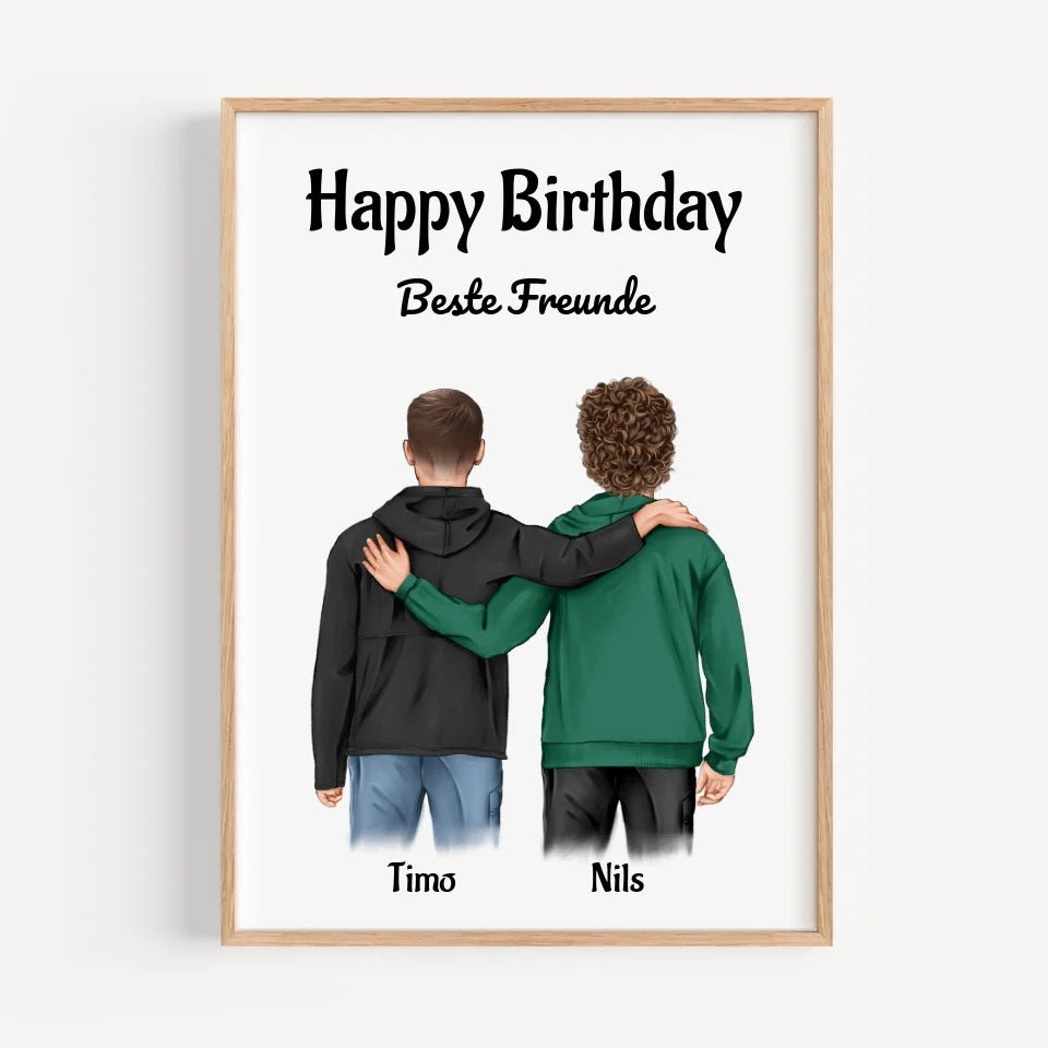 Last Minute Geschenk bester Freund Bild personalisiert - Cantty