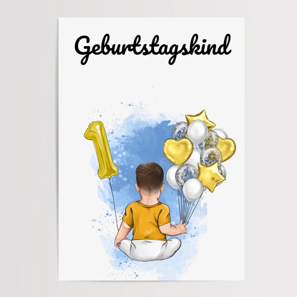 Poster Geschenk 1. Geburtstag für Junge - Cantty