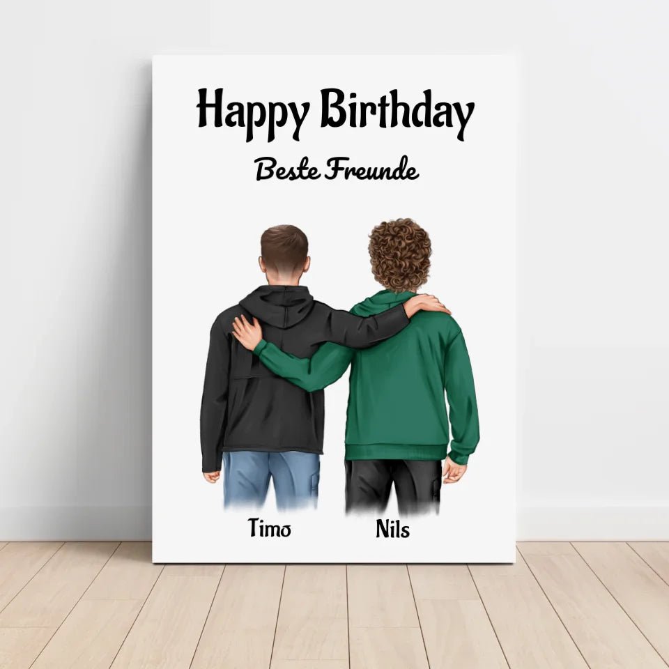 Last Minute Geschenk bester Freund Bild personalisiert - Cantty