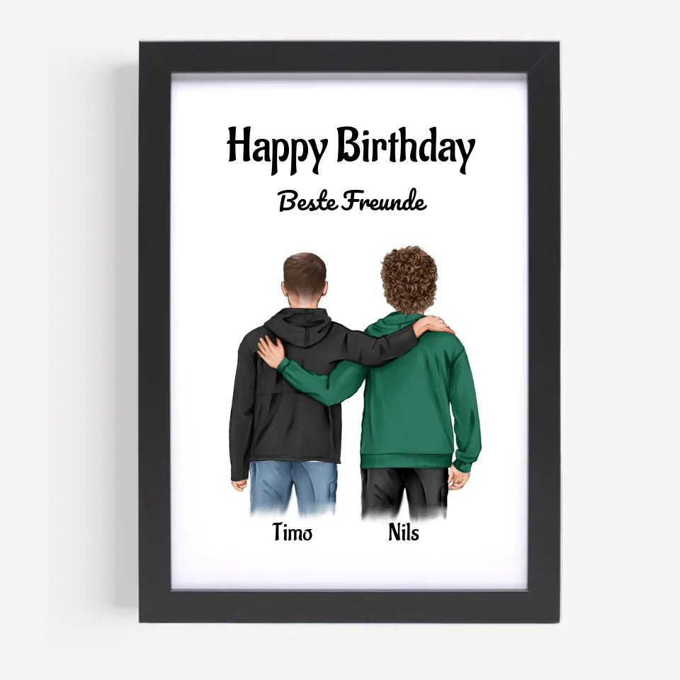 Last Minute Geschenk bester Freund Bild personalisiert - Cantty