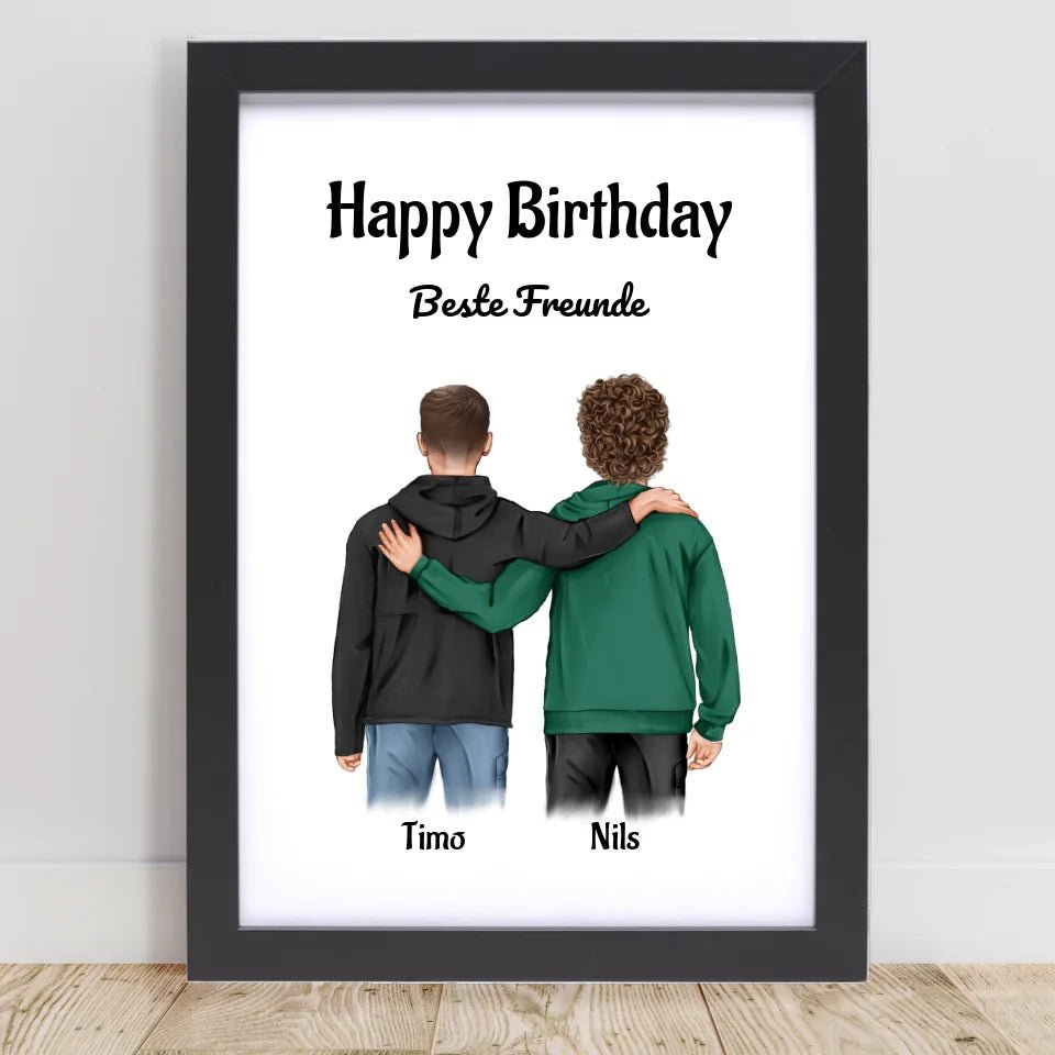 Last Minute Geschenk bester Freund Bild personalisiert - Cantty