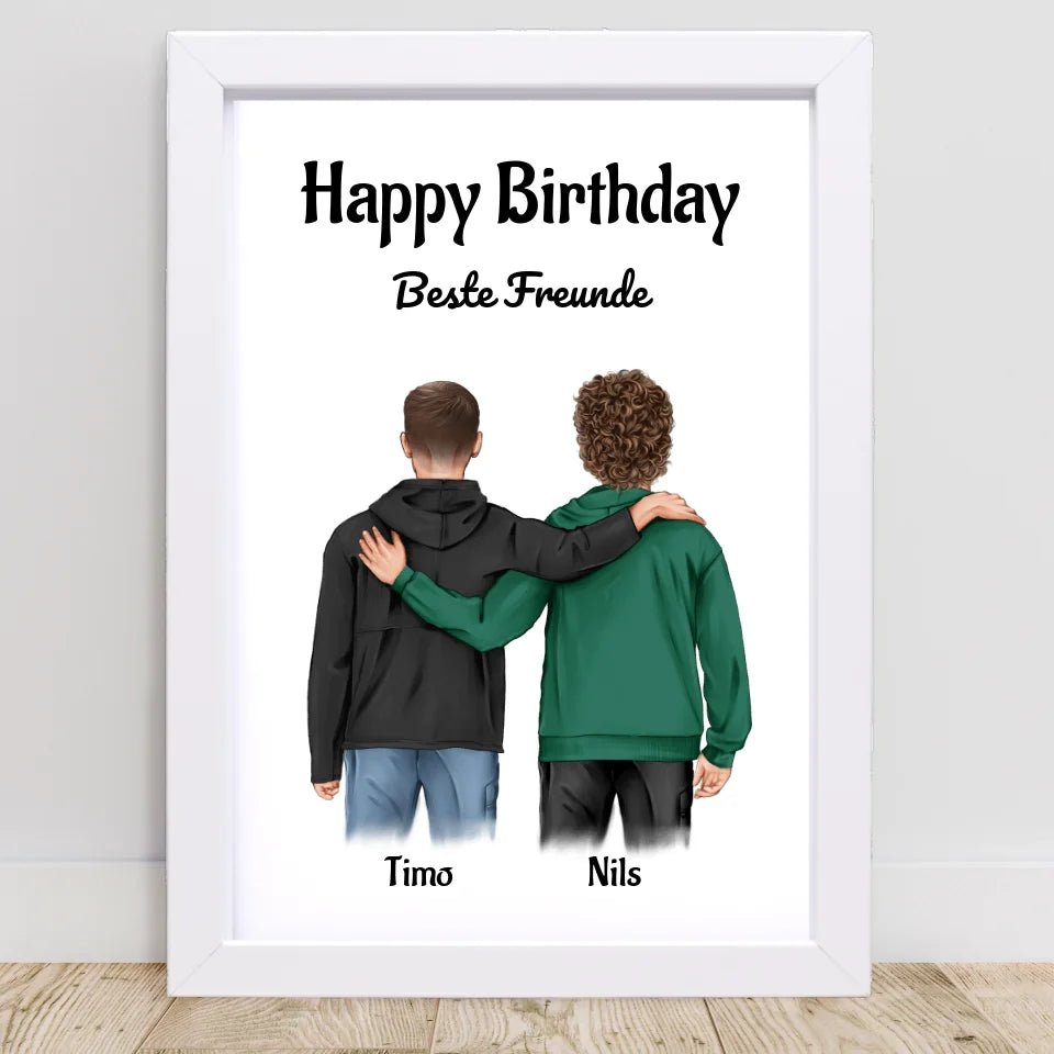 Last Minute Geschenk bester Freund Bild personalisiert - Cantty