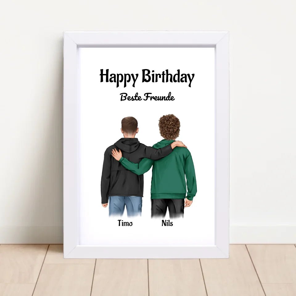 Last Minute Geschenk bester Freund Bild personalisiert - Cantty