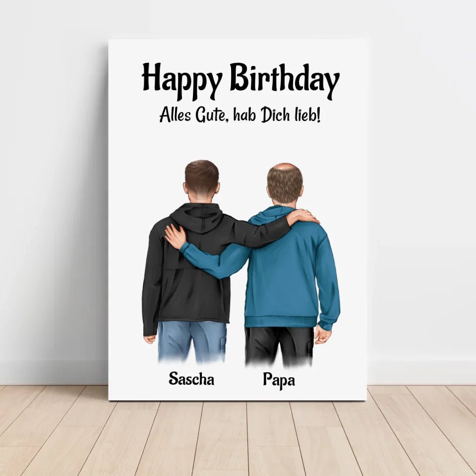Vater Geburtstag Geschenk von Sohn Bild personalisiert - Cantty