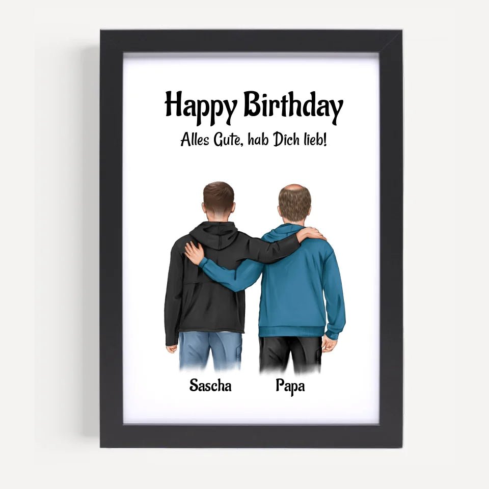 Vater Geburtstag Geschenk von Sohn Bild personalisiert - Cantty