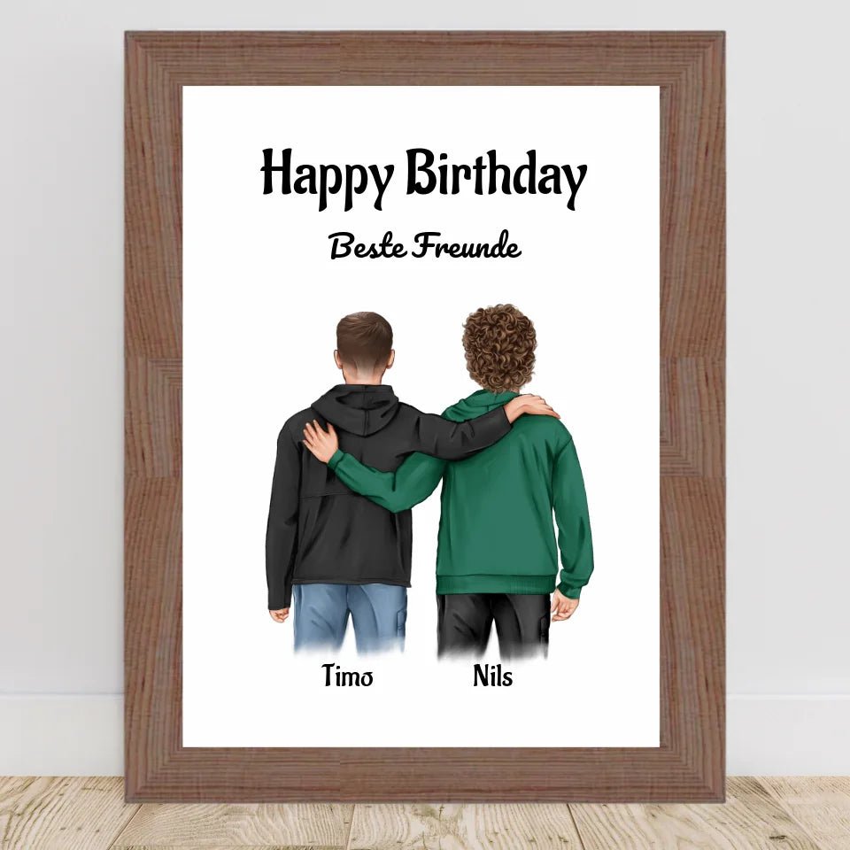 Last Minute Geschenk bester Freund Bild personalisiert - Cantty