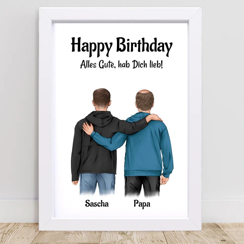 Vater Geburtstag Geschenk von Sohn Bild personalisiert - Cantty