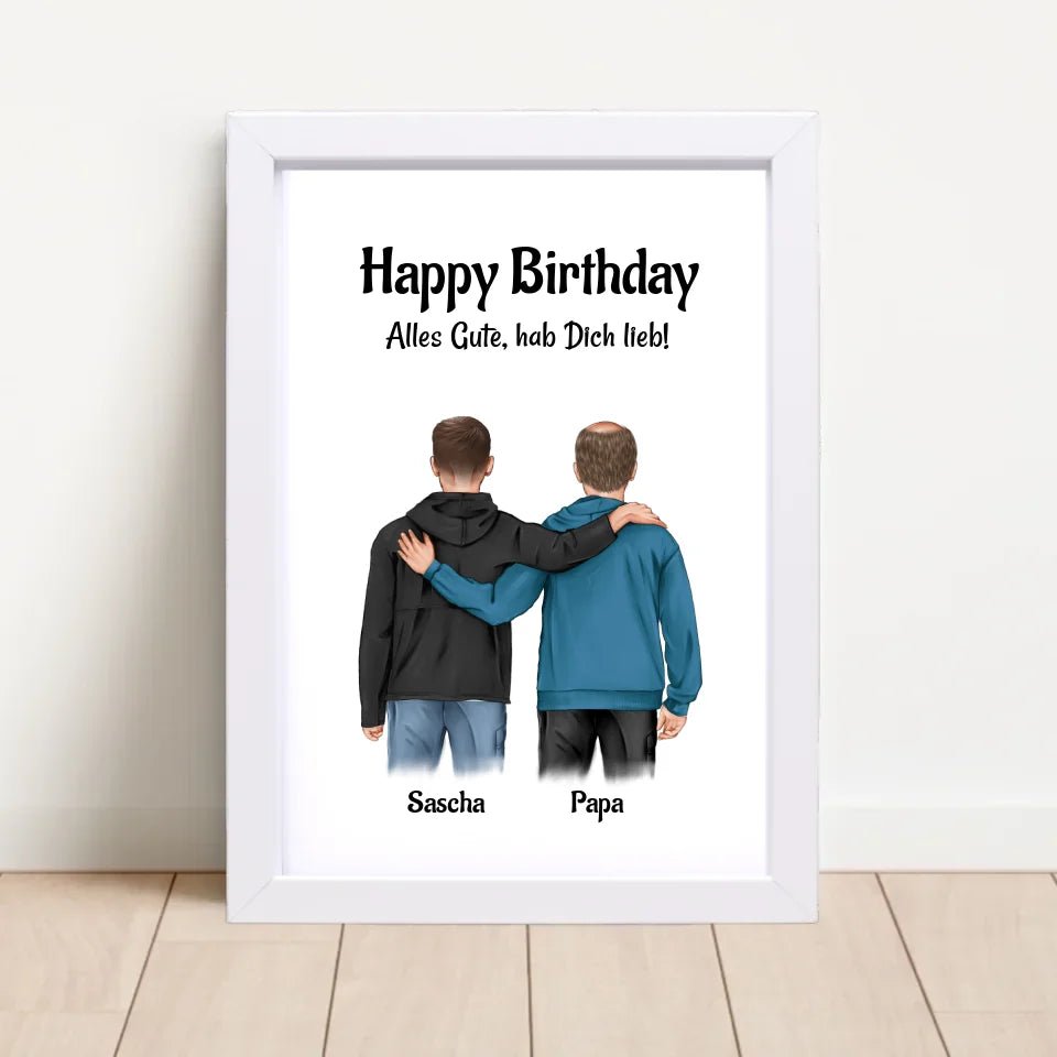 Vater Geburtstag Geschenk von Sohn Bild personalisiert - Cantty