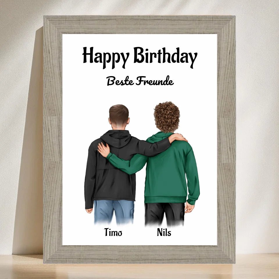 Last Minute Geschenk bester Freund Bild personalisiert - Cantty