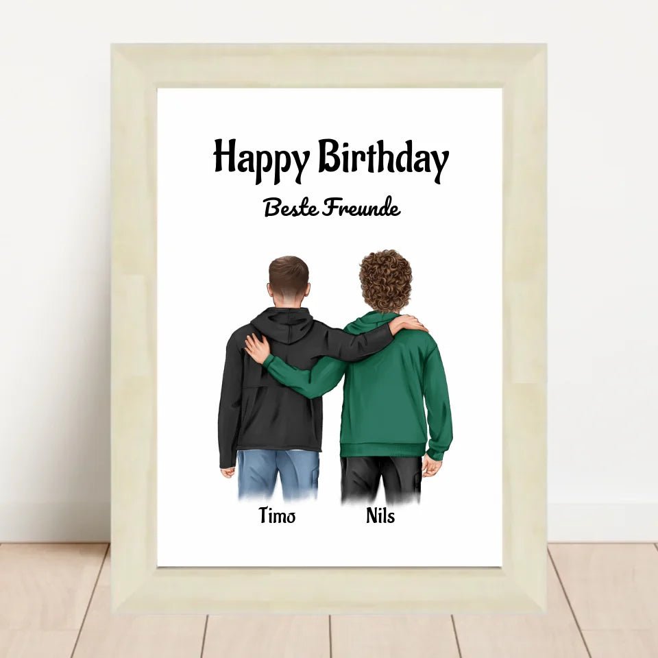 Last Minute Geschenk bester Freund Bild personalisiert - Cantty