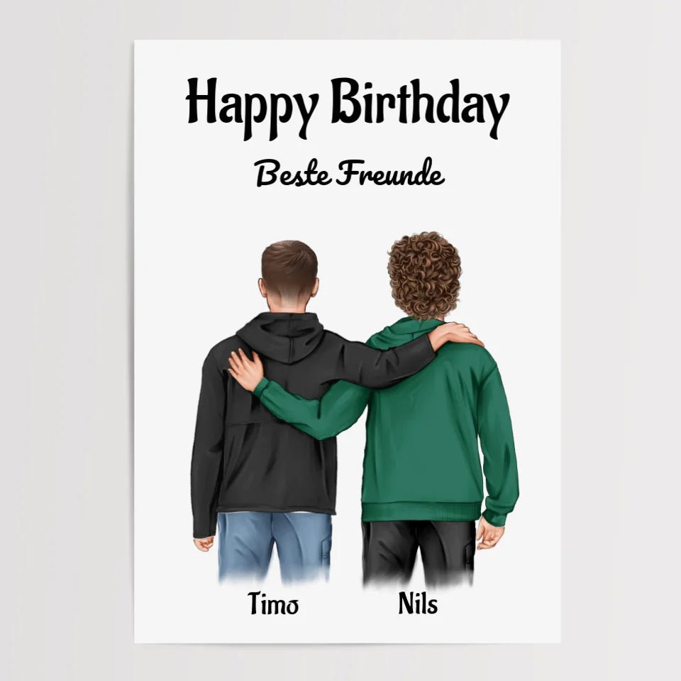 Last Minute Geschenk bester Freund Bild personalisiert - Cantty