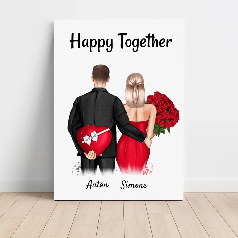 Geschenk Poster personalisiert zum Valentinstag & Jahrestag - Cantty