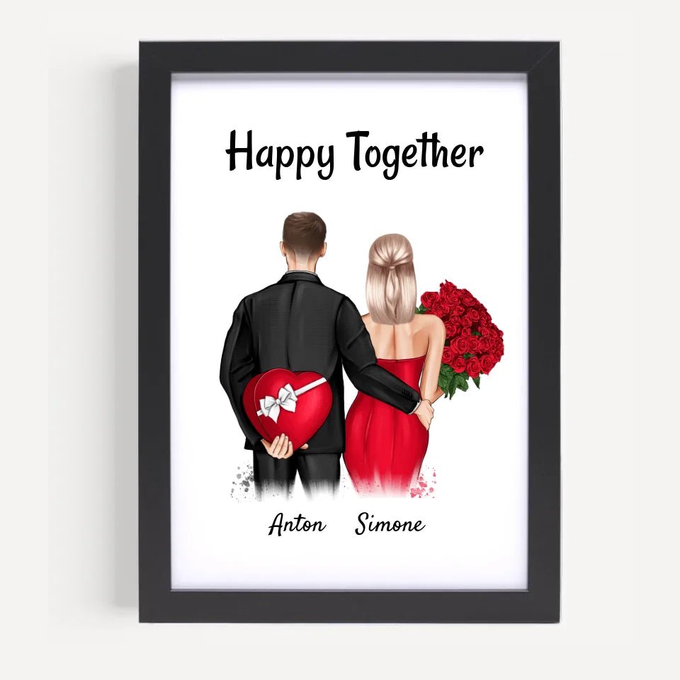 Geschenk Poster personalisiert zum Valentinstag & Jahrestag - Cantty