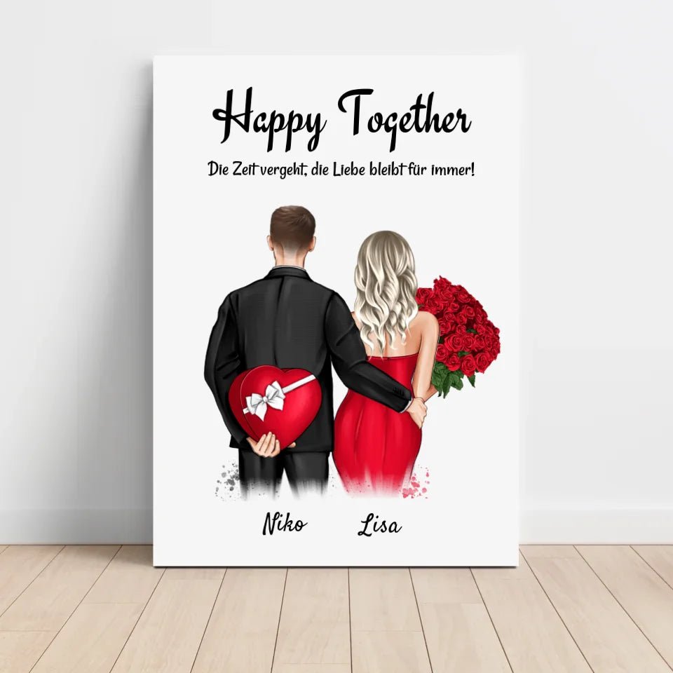Hochzeitstag Bild Geschenk personalisiert für Mann & Frau - Cantty