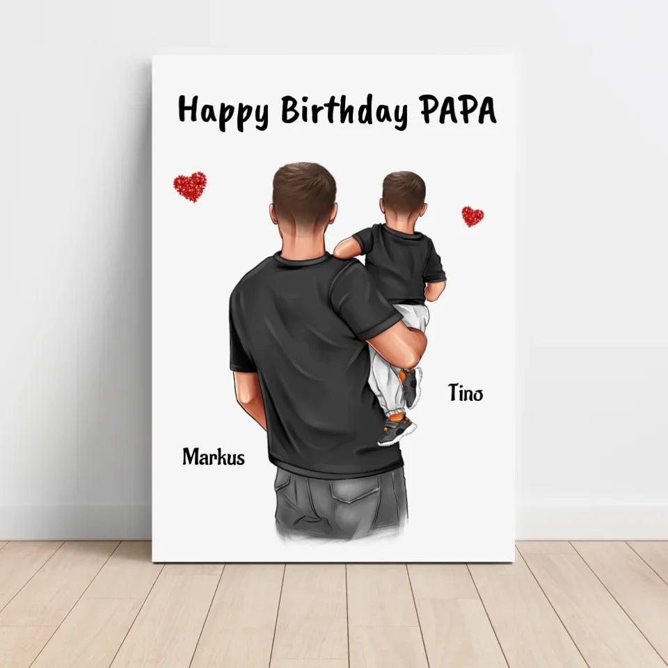 Papa kleiner Sohn Geburtstag Geschenk Bild - Cantty