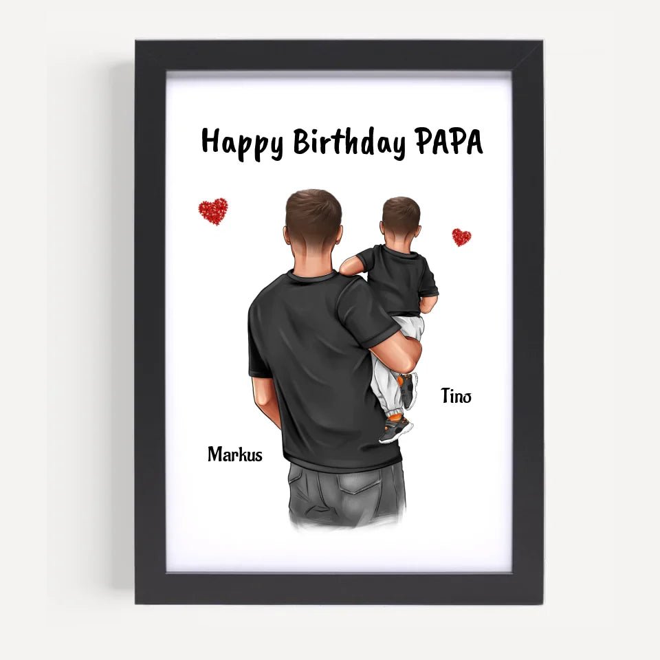 Papa kleiner Sohn Geburtstag Geschenk Bild - Cantty