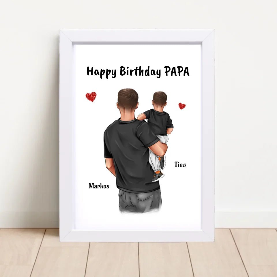 Papa kleiner Sohn Geburtstag Geschenk Bild - Cantty