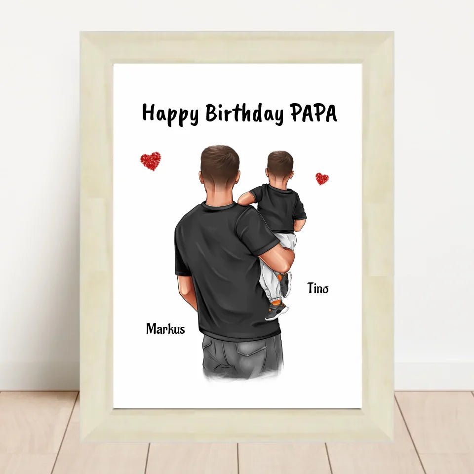 Papa kleiner Sohn Geburtstag Geschenk Bild - Cantty