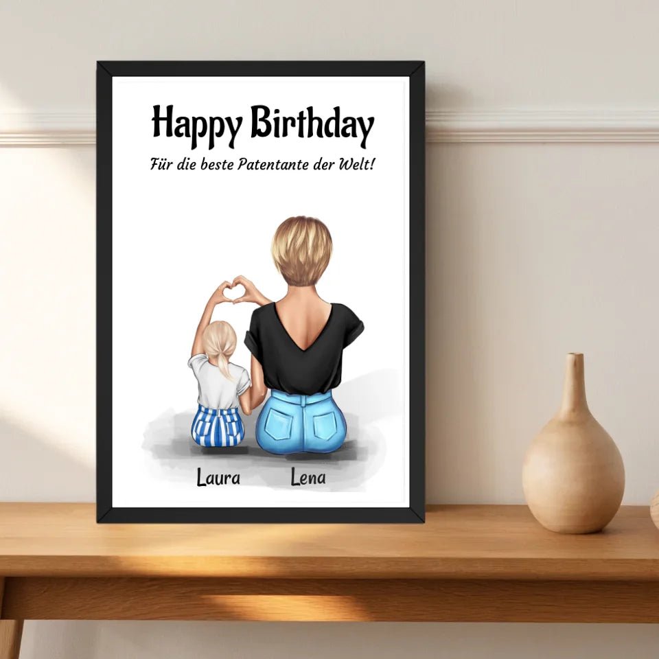 Patentante Geburtstagsgeschenk Poster - Cantty