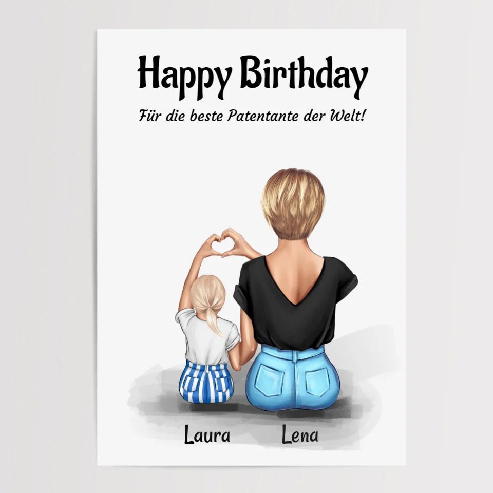 Patentante Geburtstagsgeschenk Poster - Cantty
