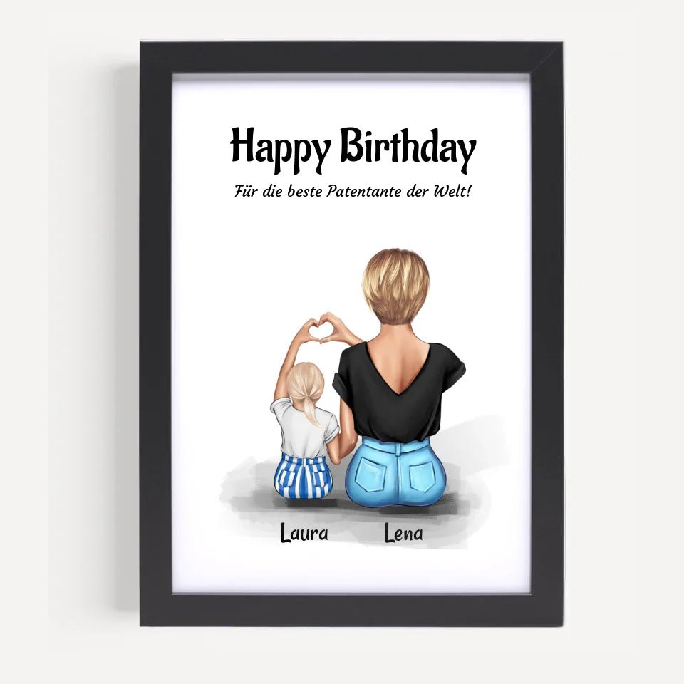 Patentante Geburtstagsgeschenk Poster - Cantty